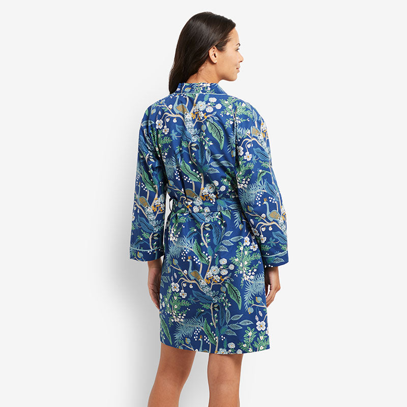 Poplin Women's Robe - Peacock, XS/S