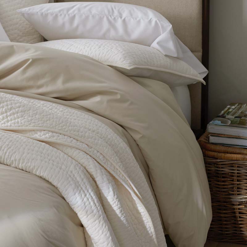 Premium Cool Supima® Cotton Percale Fitted Bed Sheet - Oatmeal, Cal King