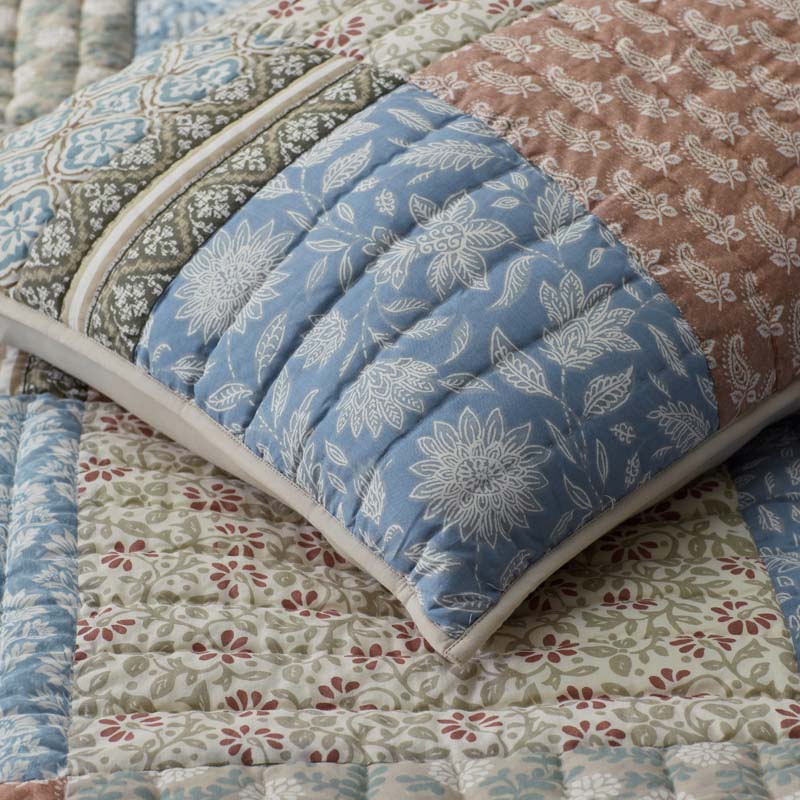 Anvitha Patchwork Quilted Sham - Multi, King