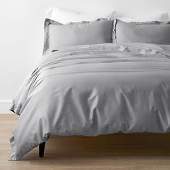 Classic Smooth Rayon Made From Bamboo Sateen Bed Duvet Cover - Pebble Gray, Full/Queen
