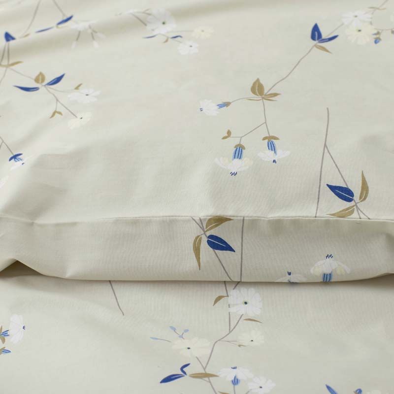 Blossom Trail Garment Washed Cotton Percale Sham - Green Tea, King