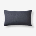 Texture Decorative Lumbar Pillow Cover - Denim Indigo, 12 in. x 21 in.