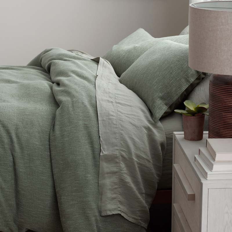 Mini Waffle Sham - Olive, Standard