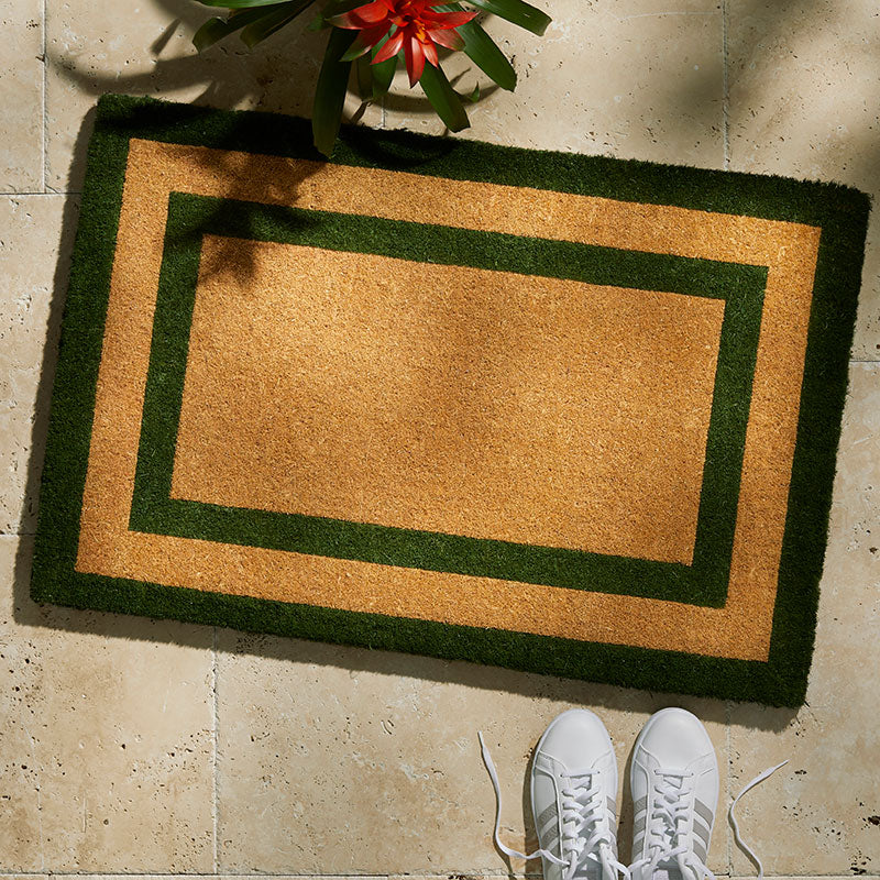 Border Coir Doormat - Green, 24 in. x 36 in.