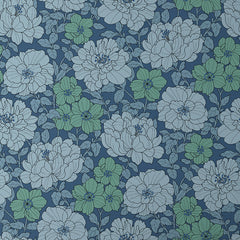 Large Blooms Removable Wallpaper - Blue, Panel