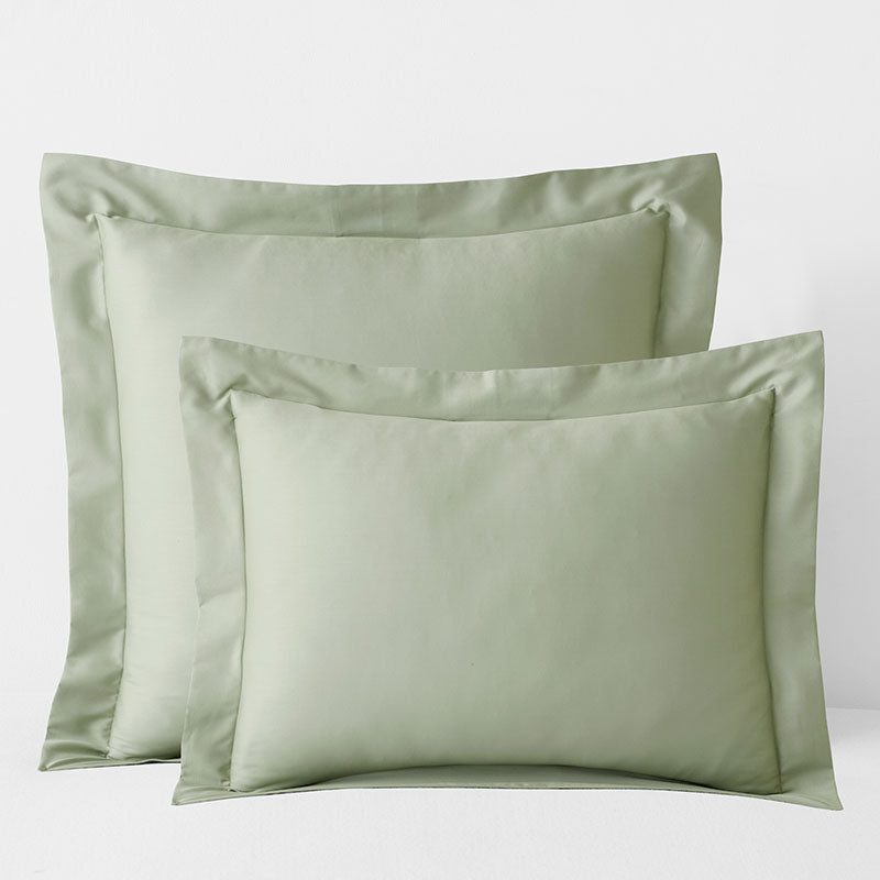 Classic Smooth Sateen Solid Sham - Light Sage, King