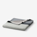 Classic All Season Breathable Cotton Knit Throw - Gray Stripe