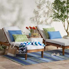 Cotton Terry Beach Towel - Blue Multi Wave