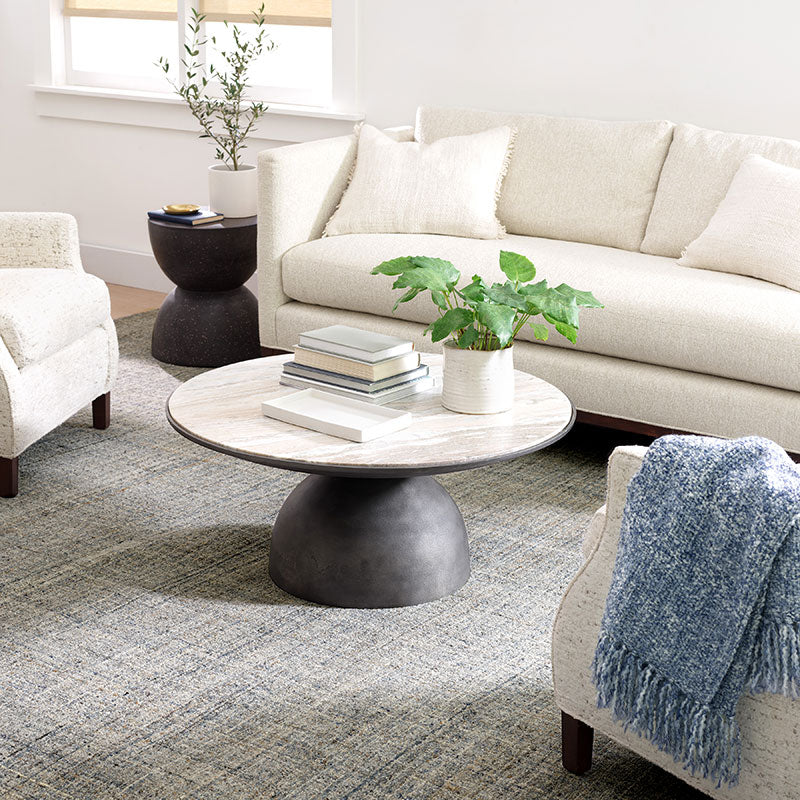 Harris Hand Hooked Wool Rug -  Blue, 8' x 10'