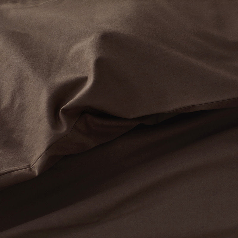 Brushed Cotton Sham - Coffee, Euro