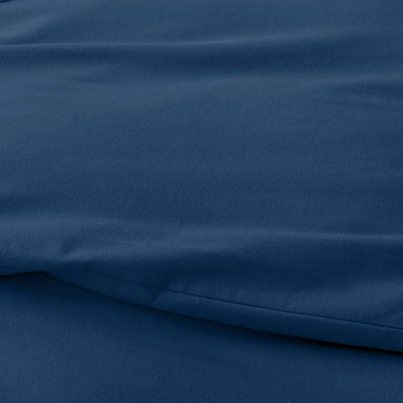 Classic Ultra-Cozy Cotton Velvet Flannel Fitted Bed Sheet - Slate Blue, Twin
