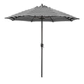 Round Outdoor Patio Umbrella, Aluminum with Auto Tilt Crank - Bronze Finish, Cabana Classic, 7.5'