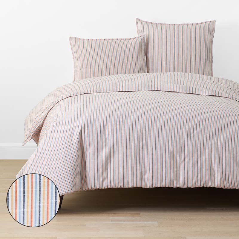 Ari Stripe Duvet Cover - Multi, King/Cal. King