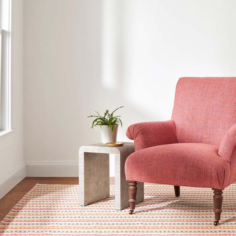 Long Slade Handwoven Cotton Rug - Red, 8' x 10'
