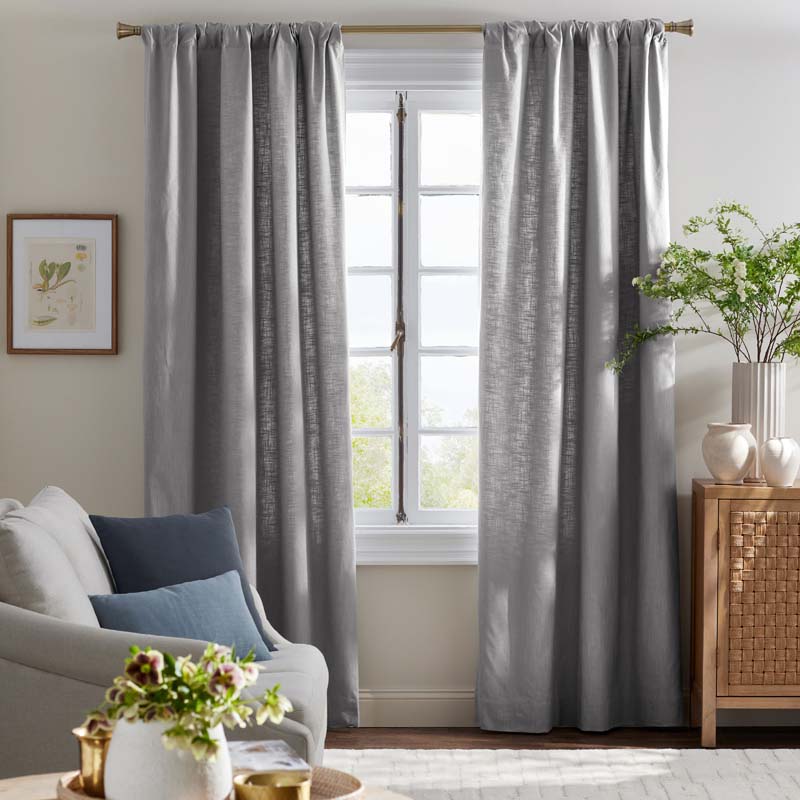 Texture Window Curtain - Silver, 63 in.