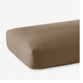 Premium Breathable Washed Linen Solid Fitted Bed Sheet - Pine Bark, King