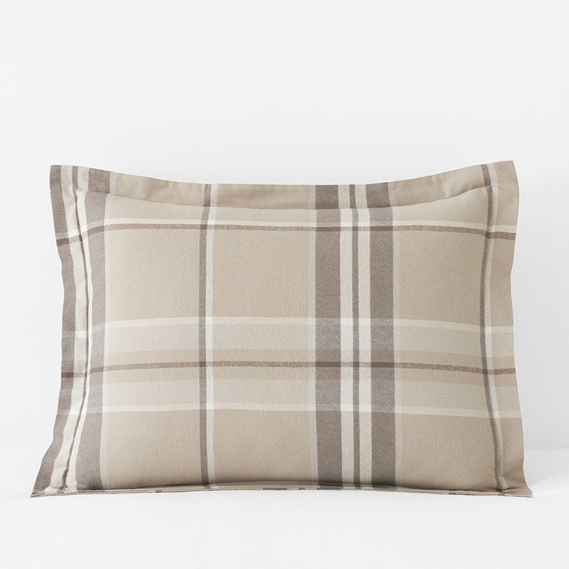 Classic Plaid Ultra-Cozy Cotton Velvet Flannel Sham - Brad, Standard