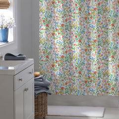 Garden Symphony Classic Cool Cotton Percale Shower Curtain - Multi