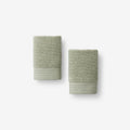 Plush Spa Solid Washcloths, Set of 2 - Willow