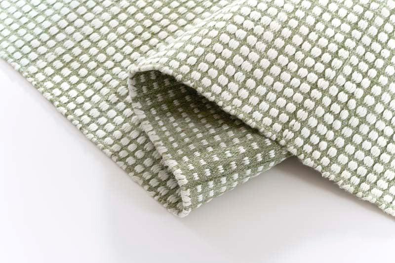 Handwoven Mini Checkered Performance Rug - Green, 2' 3" x 8' Runner