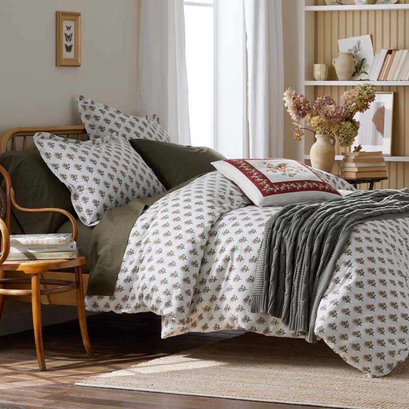 Suhana  Garment Washed Cotton Percale Pillowcase Set - Caramel, King
