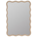 Wave Rectangle Wall Mirror - Natural