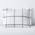 Tailored Stripes and Plaids Classic Cool Cotton Percale Sham - Window Pane Plaid Graphite Black, King