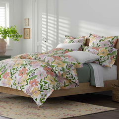 Whimsy Garden Classic Cool Cotton Percale Flat Bed Sheet - Multi, Full
