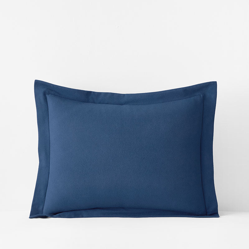 Classic Ultra-Cozy Cotton Velvet Flannel Sham - Slate Blue, Standard