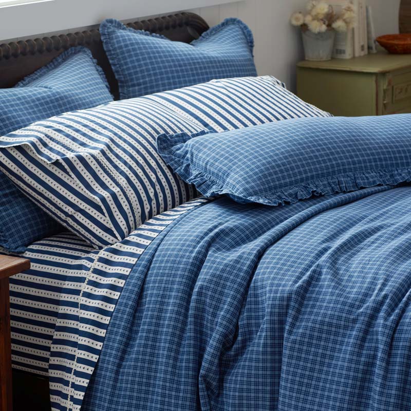 Classic Plaids Yarn-Dyed Cotton Duvet Cover - Katherine Plaid, Full/Queen