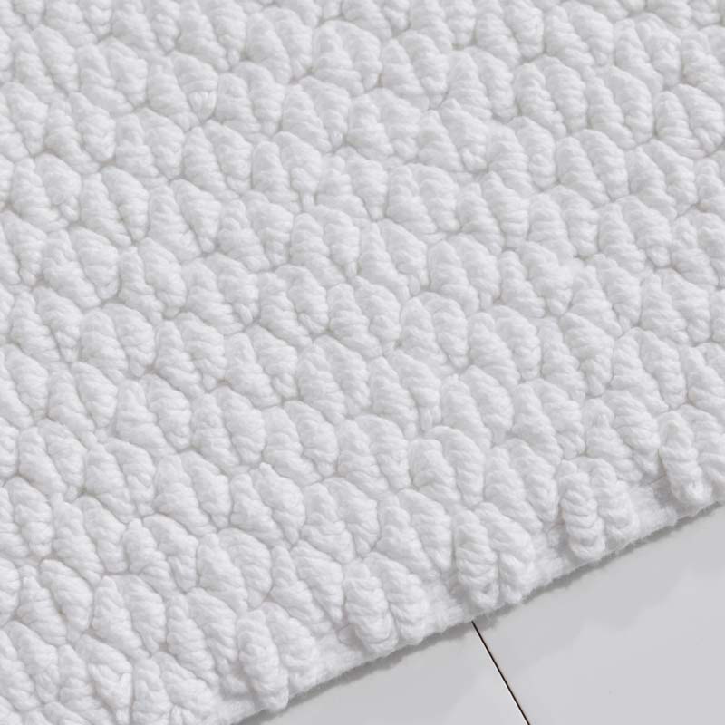 Textured Handwoven Cotton Bath Rug - Diamond, 21 in. x 34 in.