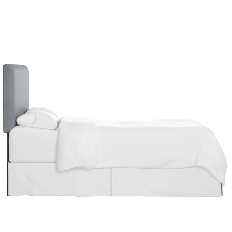Tribeca Velvet Headboard - Steel Gray