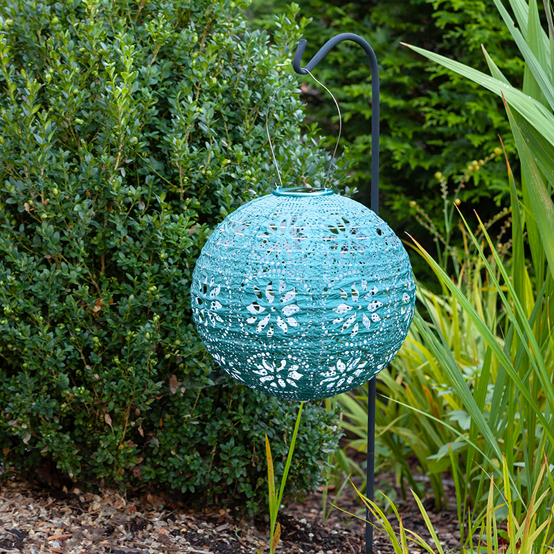 Soji™ Stella Boho Solar Outdoor Lantern - Mineral Green