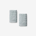 Floral Jacquard Washcloths, Set of 2 - Light Seaspray