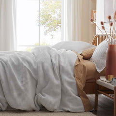 Waffle Sham - White, King