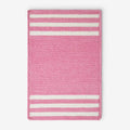 Chenille Border Stripe Handwoven Reversible Rug - Bright Pink, 3' x 5'