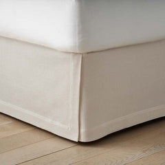 Matelassé 18 in. Bed Skirt - Textured Stripe Ivory, Full
