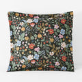 Strawberry Fields Classic Cool Cotton Percale Sham - Black Multi, Euro