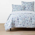 Tira Floral Classic Cool Cotton Percale Reversible Comforter - Floral Blue, King/Cal. King