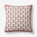Jiya Reversible Decorative Square Pillow Cover - Red Multi, 20 in. x 20 in.