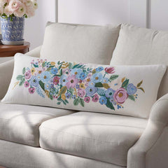 Garden Party Decorative Lumbar Pillow Cover - Ivory