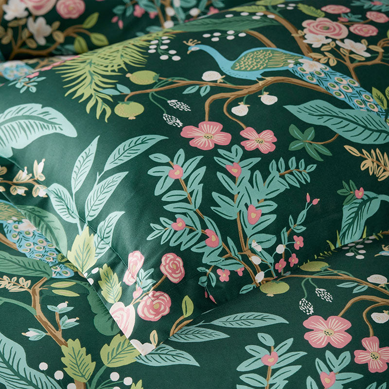 Peacock Classic Smooth Sateen Sham - Evergreen, Standard