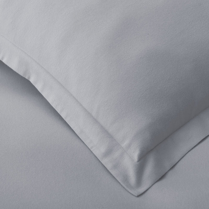 Classic Ultra-Cozy Cotton Velvet Flannel Solid Duvet Cover - Slate Gray, King/Cal. King