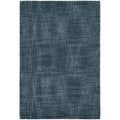 Crosshatch Hand Hooked Wool Rug - Denim, 6' x 9'