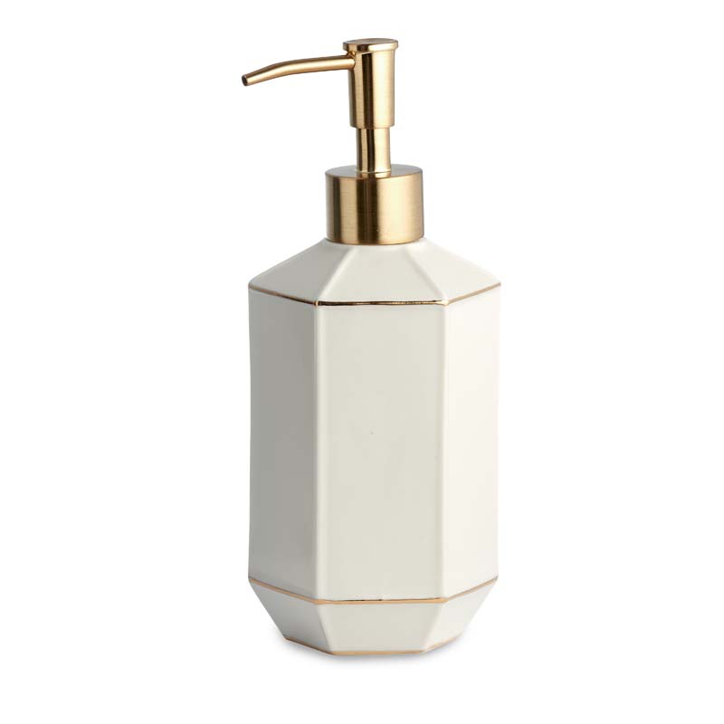 Luxe Soap Dispenser - Cream and Gold