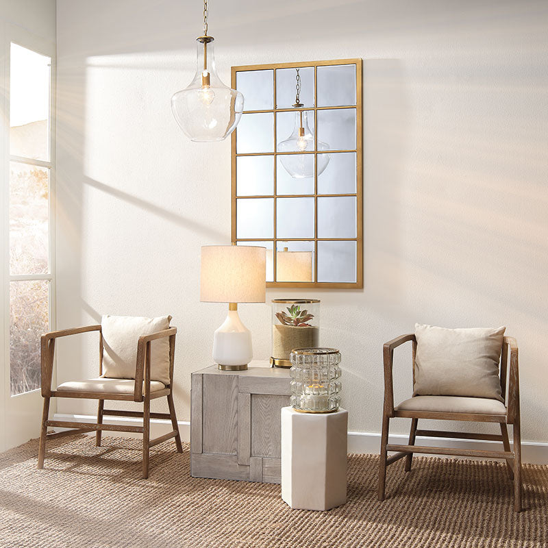 Ceramic Hexagon Side Table - White