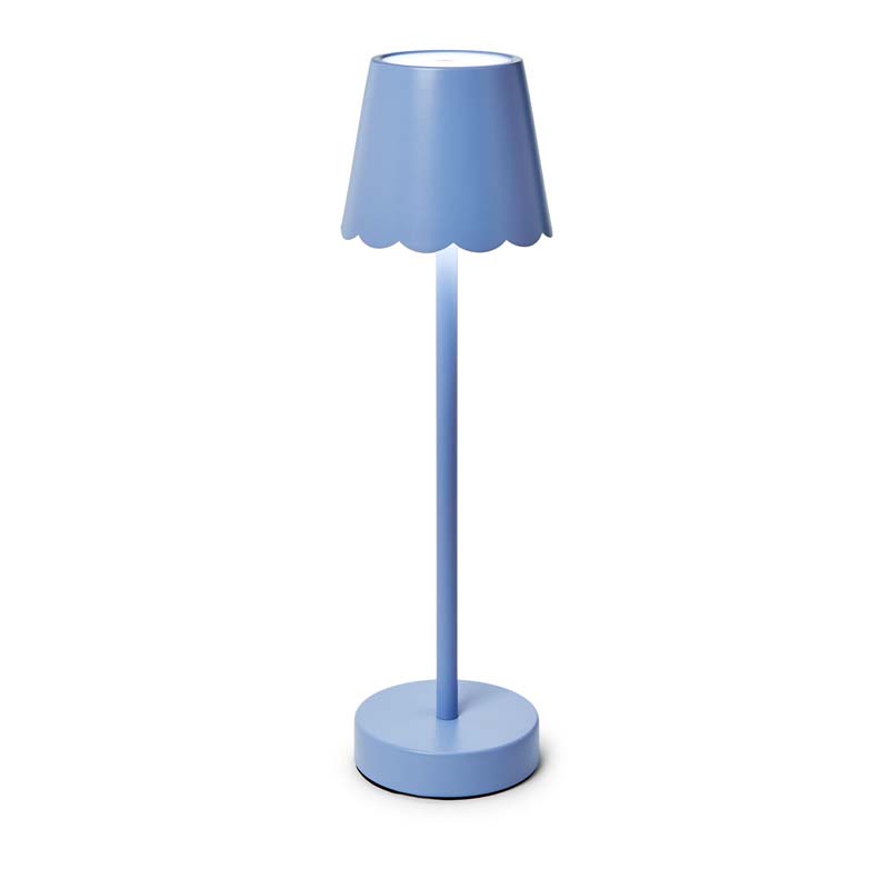Scallop Cordless LED Table Lamp - Blue