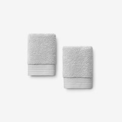 Plush Spa Solid Washcloths, Set of 2 - Gray
