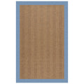 Sunbrella Herringbone Bordered Indoor/Outdoor Rug -  Light Blue, 5' x 8'
