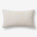 Tufted Stitch Velvet Decorative Lumbar Pillow Cover - Sand, 12 in. x 21 in.